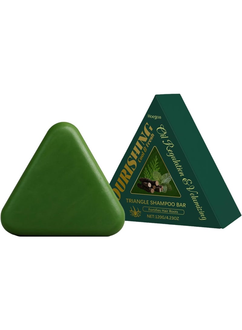 HOEGOA Nature Shampoo Bar, Thinning Hair-Volume Shampoo With Thuja Orientalis for Men and Women, Reducing Breakage, Hair Growth Soap for Anti-Hair Loss, 120g/4.23oz - Image 1